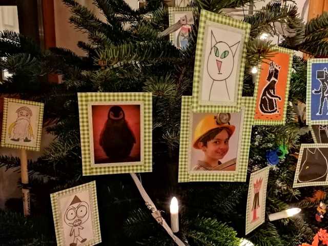 karácsonyfa pingvinnel